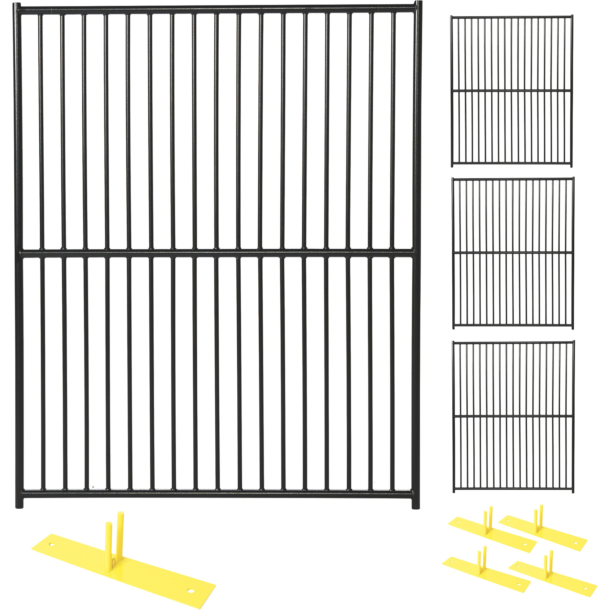 Jewett-Cameron 4-Panel European Design Perimeter Patrol Kit, Temporary Fence Panels, Each 5ft. x 6ft., Model# RF 0505 EDP